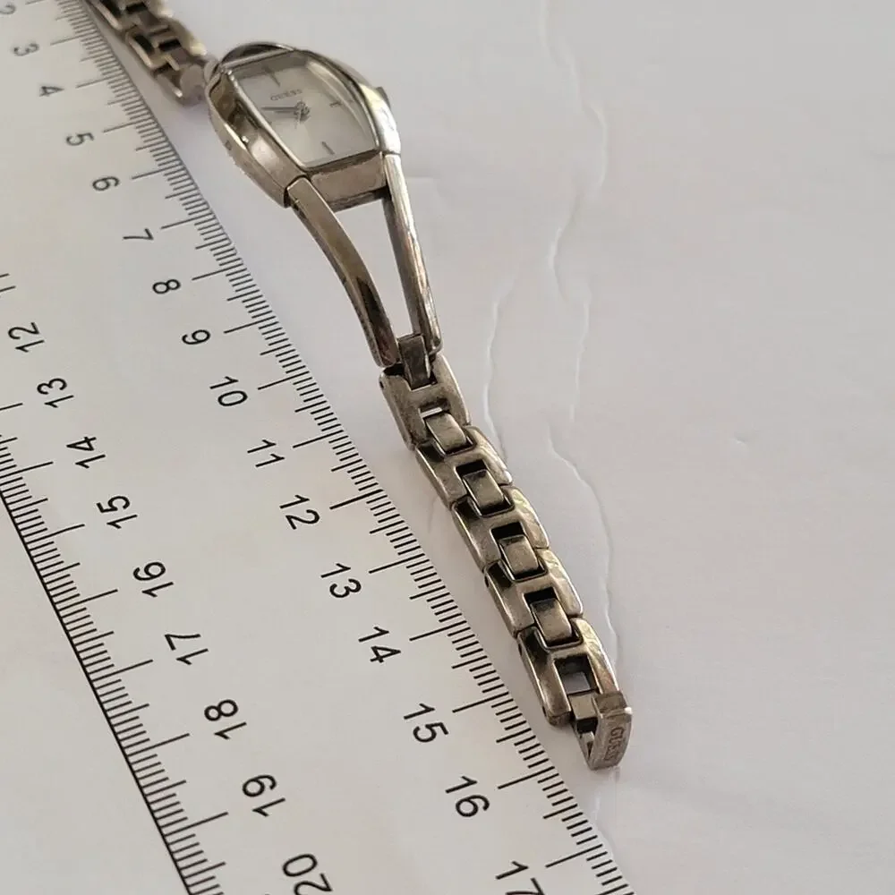 Guess Womens Watch White Dial Gold Case Gold Bracelet Stainless Steel Quartz
